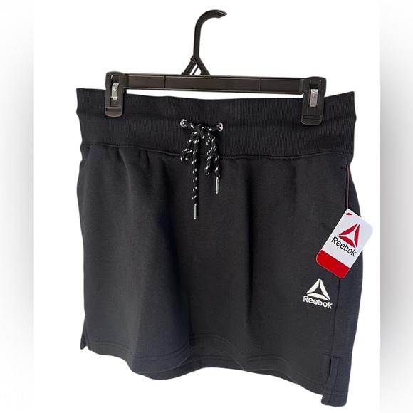 Reebok Black Athletic Skort With Drawstring Waist, polar skirt - Picture 2 of 8